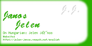 janos jelen business card